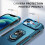 Case for iPhone 15 Phone Case iPhone 15 Case with Kickstand Ring Holder, with Camera Cover, with Magnetic Car Mount Function-Blue 2