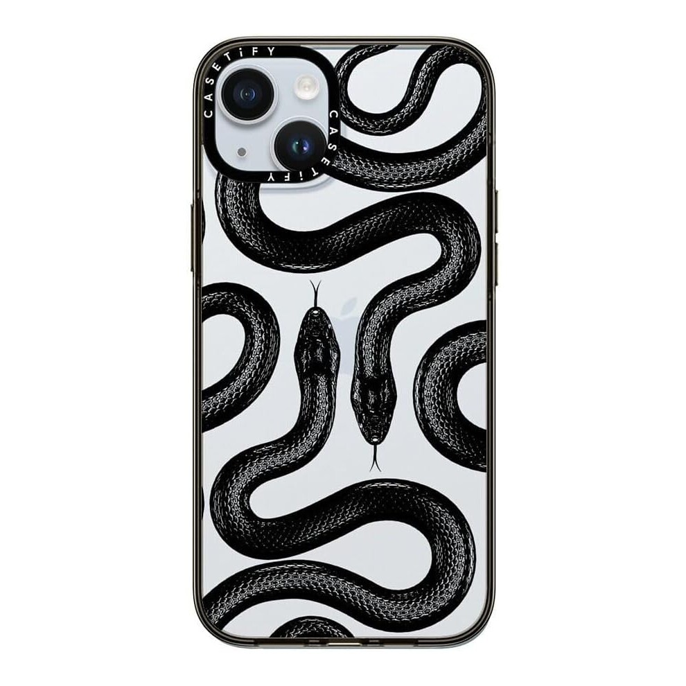Compact Case For Iphone 15 Plus [2X Military Grade Drop Tested / 4Ft Drop Protection] - Black Kingsnake - Clear White White,Black 7770198164039