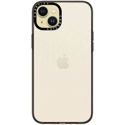 Compact Case for iPhone 15 Plus [2X Military Grade Drop Tested / 4ft Drop Protection] - Clear Black 1