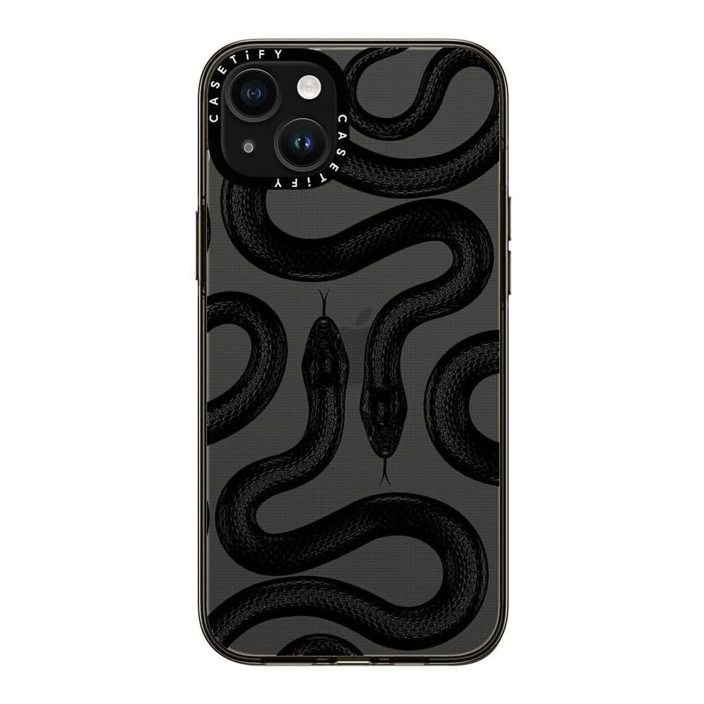 Compact Case For Iphone 15 Plus [2X Military Grade Drop Tested / 4Ft Drop Protection] - Kingsnake - Clear Black 7770198163995