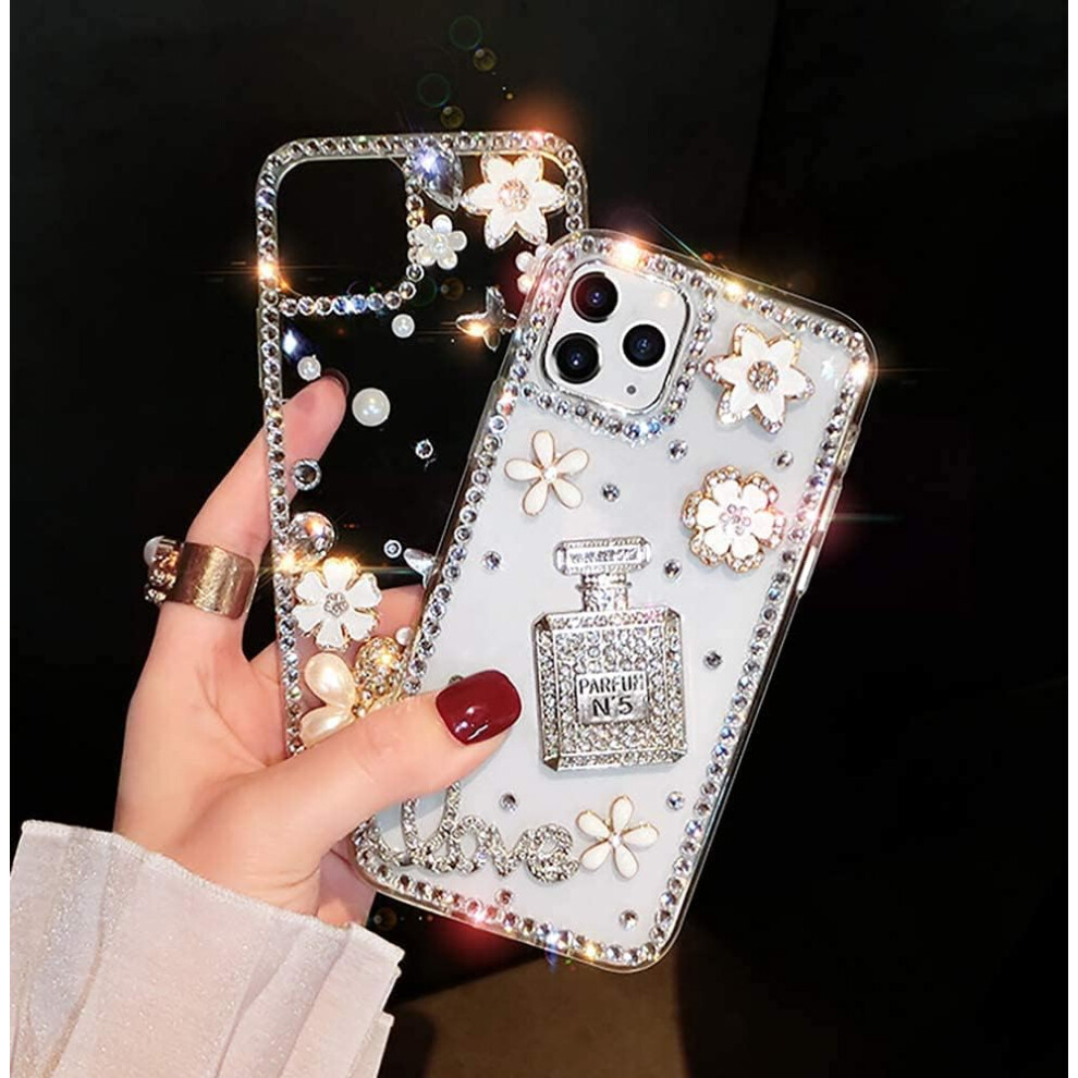 Iphone 13 Pro Case Diamond Case For Woman,3D Glitter Sparkle Bling Case Luxury Shiny Crystal Rhinestone Diamond Bumper Clear 7770198161311