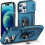Case for iPhone 15 Pro Max Phone Case iPhone 15 Pro Max Case with Kickstand Ring Holder, with Camera Cover, with Magnetic Car Mount Function-Blue 1