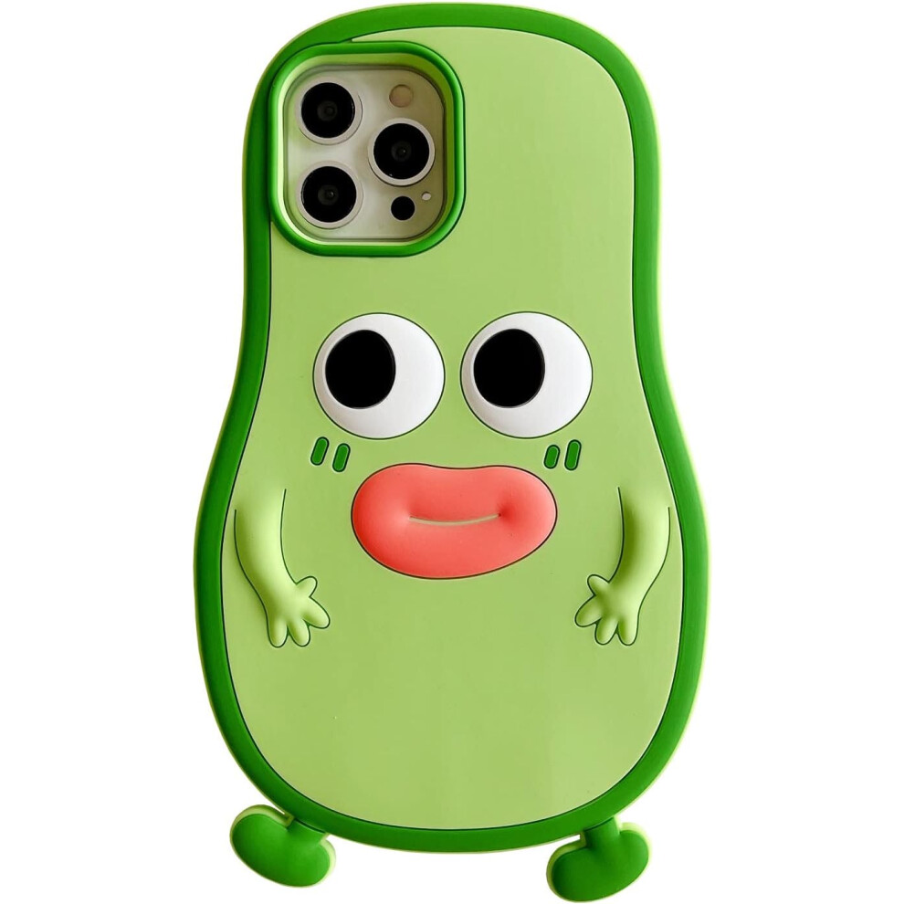Photos - Case TIANFU iPhone 14 Kawaii Phone s,Cute 3D Cartoon Cool Avocado with Sausage Mouth Soft Silicone Shockproof Protective F
