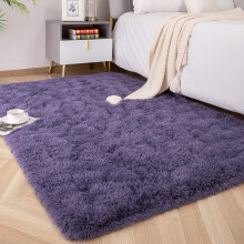 Soft Fluffy Area Rugs for Bedroom Kids Room Plush Shaggy Nursery Rug Furry Throw Carpets-(Greyish purple 40*60cm)