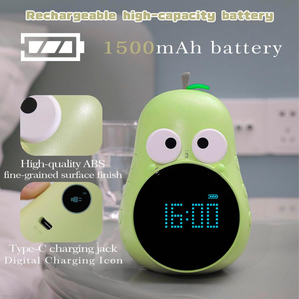 Tianfu Kids Alarm Clock, Cute Pear Wake Up Kids Sleep Training Alarm Clock, With 6 Kinds Of Alarm Clocks, Fun Voice Chime Alarm Clock