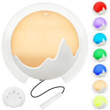 Bedside Lamp with Remote Control Indoor Plug in Wall Light for Bedroom Living Room Nursery Kids Room(White)