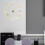 DIY clock hands wall clock 3D quartz clock mechanism accessory (gold without batteries) 3