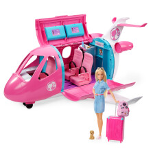 Barbie Bundle, Dreamplane Playset (GDG76) + Barbie Doll & Accessories (FWV25), 2 Toys for Kids + 3 Years Old