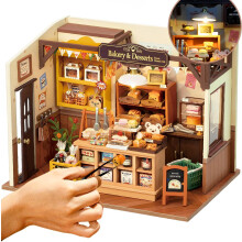 Rolife DIY Miniature House Kit Becka's Baking House-DIY Miniature House Kit For Adults Dollhouse Wooden Model Kit Home Desk Decoration Gift Idea DG161