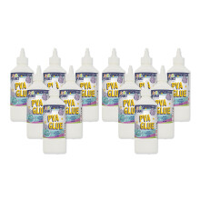 Craft Planet - 0.5 Litre X Pack of 12 - White Strong, Tacky PVA All Purpose Glue For Kids Art, Toddler Craft, School Supplies, Woodwork, Home Projects