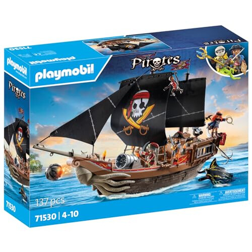 PLAYMOBIL Large Pirate Ship with Crew 1