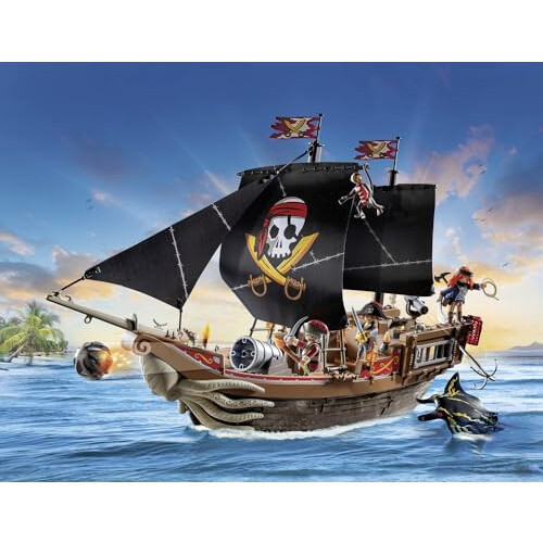 PLAYMOBIL Large Pirate Ship with Crew 2
