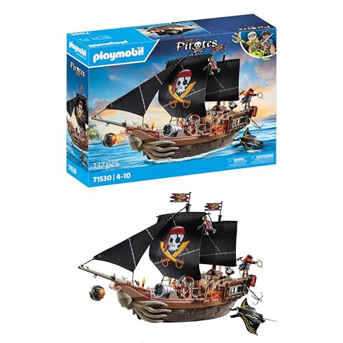 PLAYMOBIL Large Pirate Ship with Crew