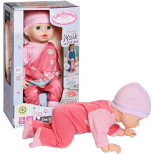 Baby Annabell Emily Walk with Me 710623 - 43cm Doll with Pink Romper and Hat - Requires 3 AAA Batteries (Not Included) - Suitable for Kids From 3+ Yea