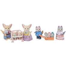Sylvanian Families Fennec Fox Family & Husky Family