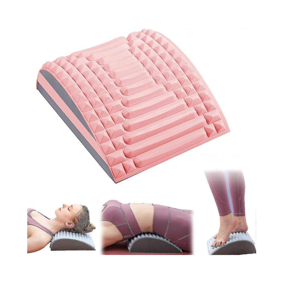Pink (Pink) Neck & Back Stretcher Refresh, Back Neck Cracker For Lower Back Pain Relief, Multi-Level Adjustable Spine Board For Herniated