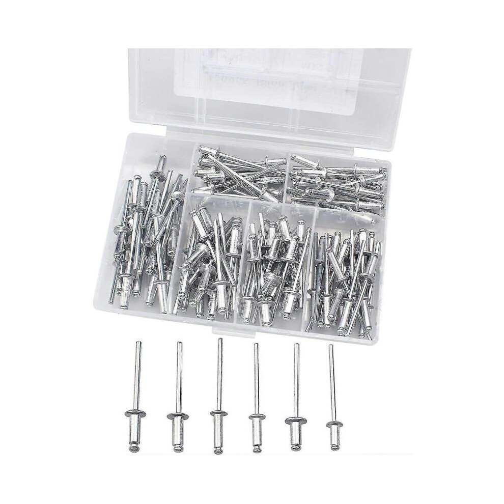 120Pcs Blind Rivets Aluminum Rivet Alloy Dome Head Pop Rivets With Round Head Open Rivet Storag 5004229817536