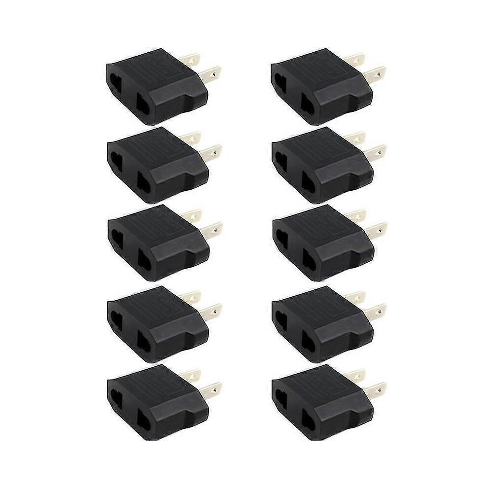 10 Pieces Eu Us Power Plug Adapter European Socket Eu To Us Plug Adapter 5004229817796
