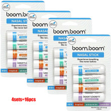 (4set=16pcs Nasal Stick) BoomBoom Nasal Stick: Powerful Essential Oil Vapors | Featured on Shark Tank | Breathe In Life