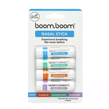 (1set= 4pcs Nasal Stick) BoomBoom Nasal Stick: Powerful Essential Oil Vapors | Featured on Shark Tank | Breathe In Life