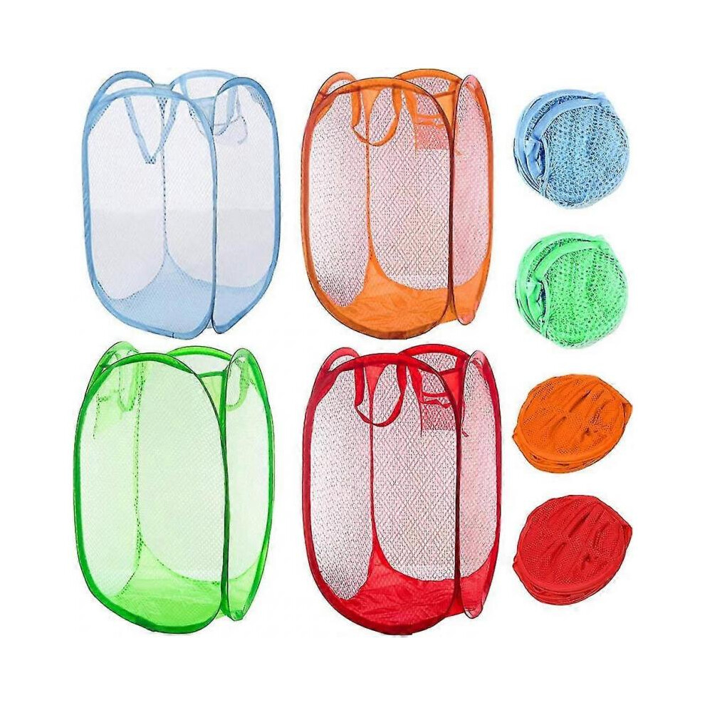 Panier à linge pliable en maille pour la chambre à coucher, la chambre d'enfant, le dortoir du collège et les voyages