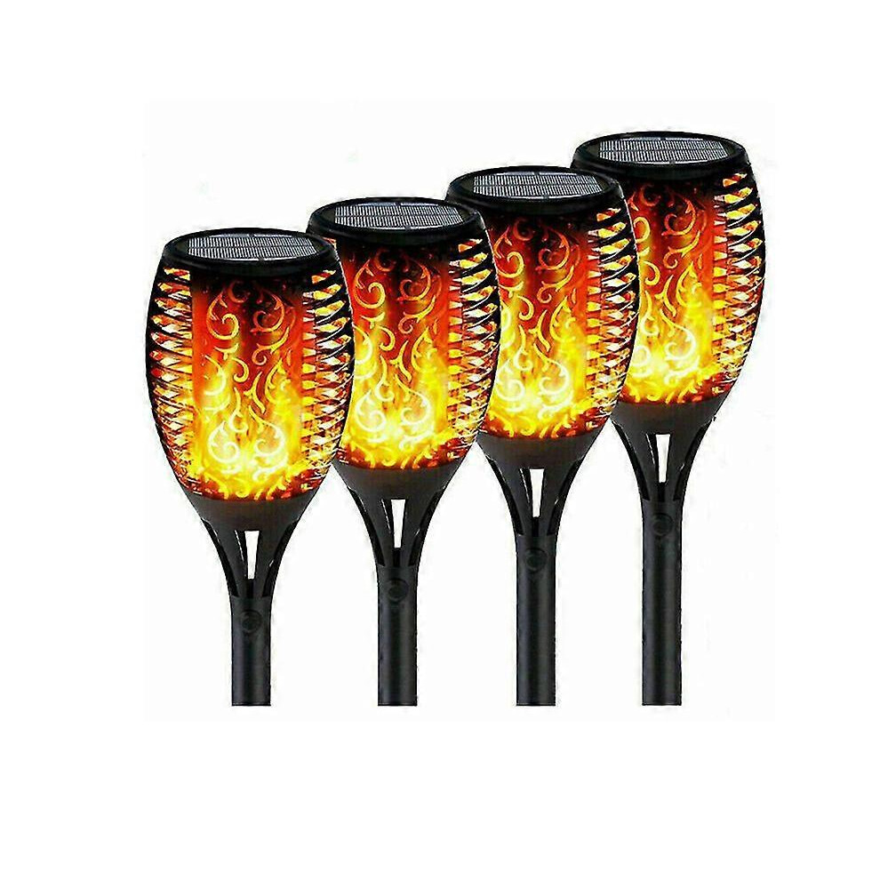 Photos - Floodlight / Street Light Kikidex  12 led solar flame lights outdoor, ip65 waterproof solar garden light Blue (6pcs, One size)