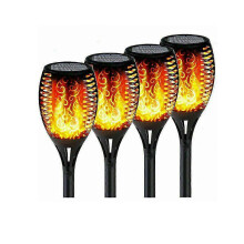 (1pcs, One size) 12 led solar flame lights outdoor, ip65 waterproof solar garden light