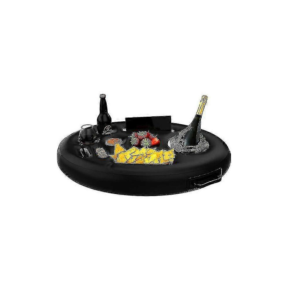 Kikidex (As Show, One Size) Inflatable Floating Drink And Snack Holder For Pools Hot Tub Blue
