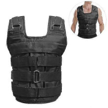 (As show, One size) 50kg Adjustable Weighted Vest Weight Jacket Oxford Exercise Weight Loading Cloth