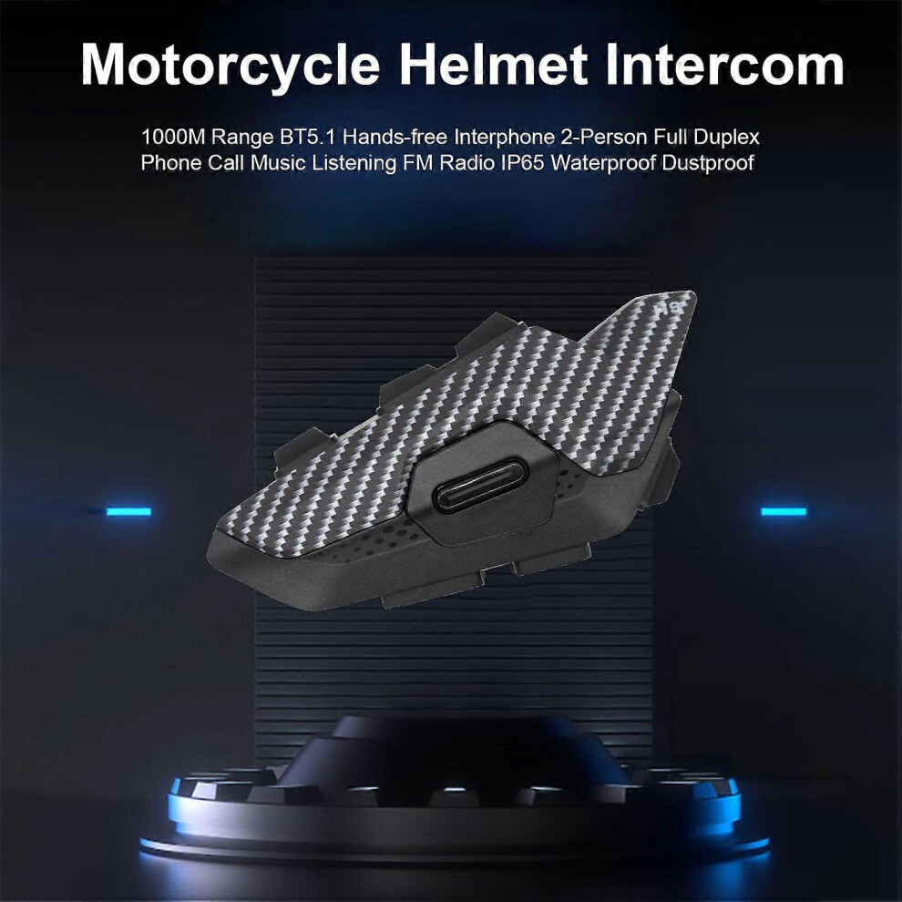 (As Show, One Size) Hysnox H9 Motorcycle Helmet Intercom 1000M Range Bt5.1 Hands-Free Interphone 2-Person Full Duplex Ph 6909775605707