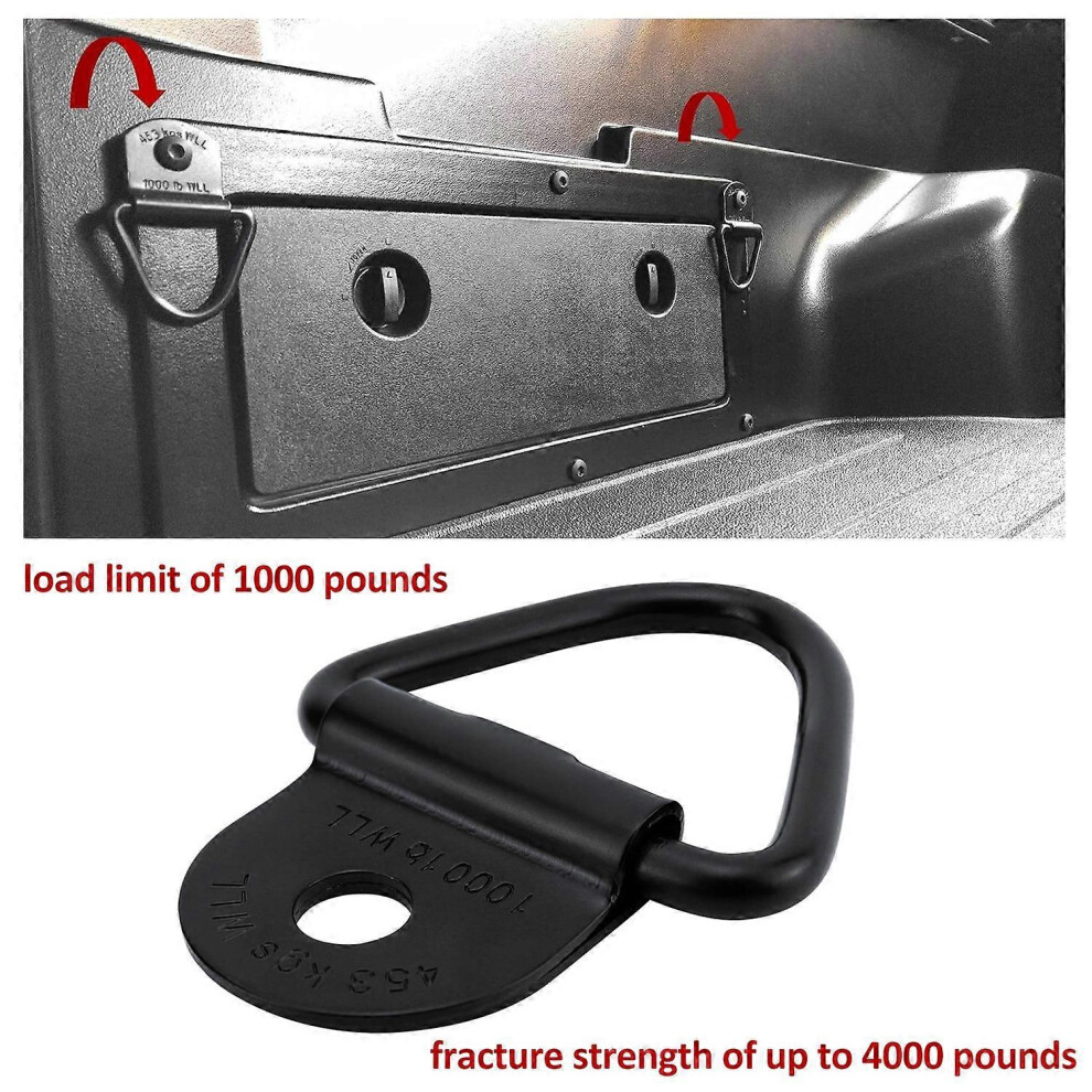 (As Show, One Size) Truck Tie Down Anchor Points Cargo Tie Down Anchors Alloy Steel Tie Down D-Ring For Cargo On Trucks 6909775555484