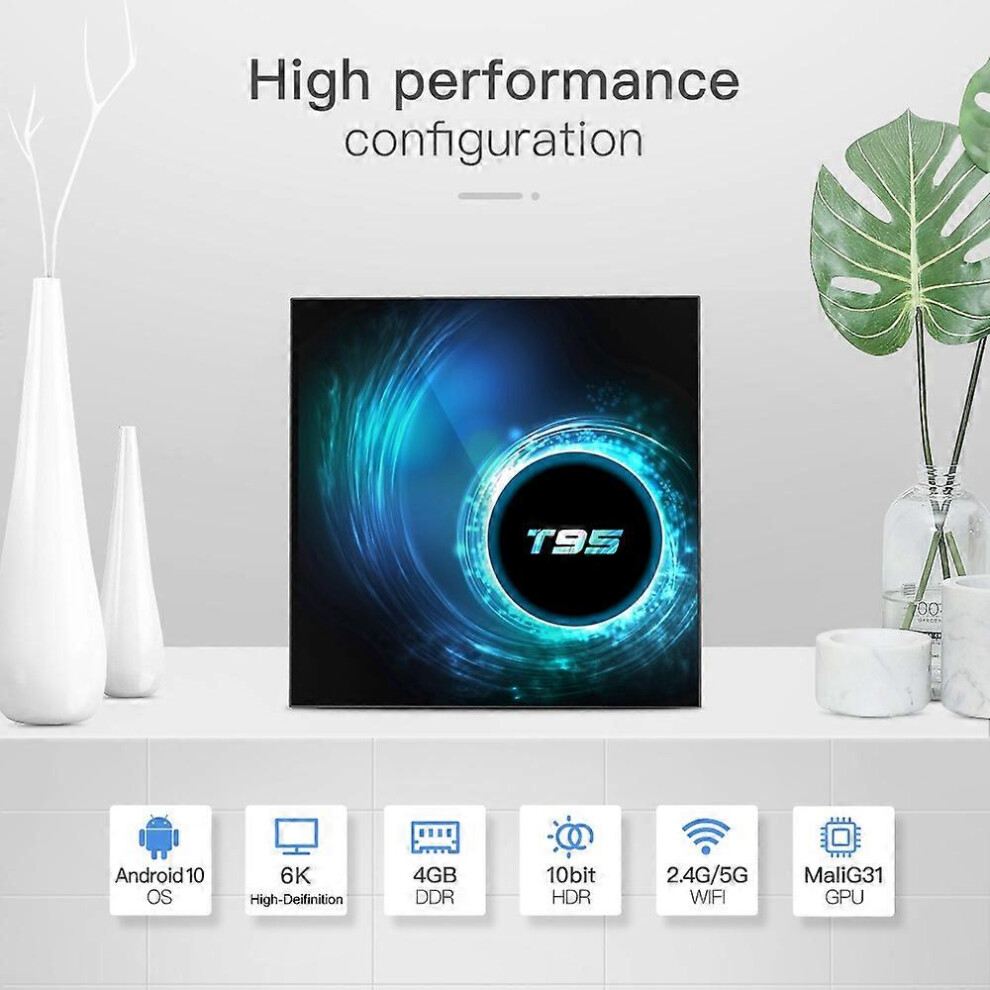 (As Show, One Size) T95 Android10 Tv Box H616 Quadcore-A53 Smart Tv Box 2.4G/5G Dual Wifi 6K Streaming Media Player Supp 6909775540619