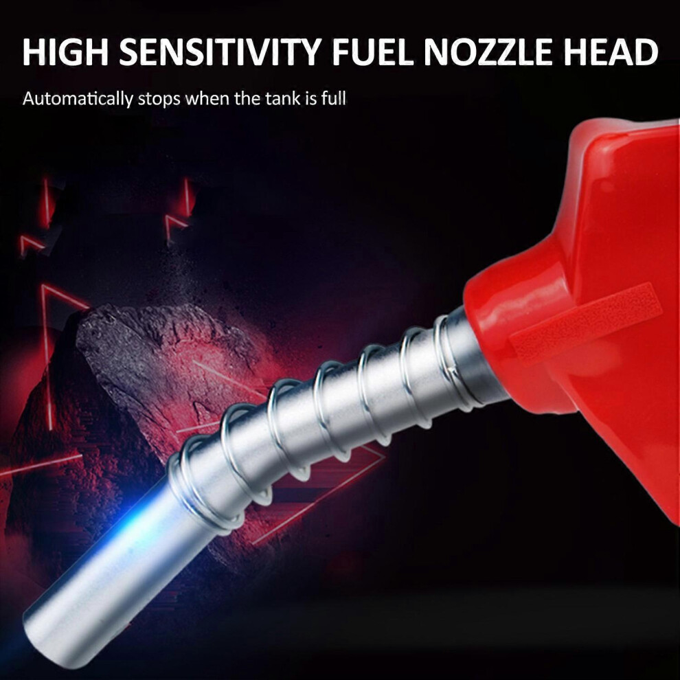(As Show, One Size) Auto Shut Off Fuel Nozzle, Aluminum Alloy Gasoline Nozzle With 1'' Inlet And 13/16'' Outlet, Red 6909775567173