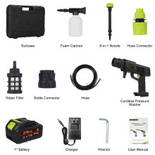 (As show, One size) 21V Cordless Pressure Washer, Handheld Power Washer Battery Powered, Portable Power Cleaner with 1pc