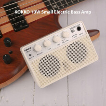 (As show, One size) KOKKO 10W Small Electric Bass Amp Portable Bass Guitar Practice Speaker for Daily Practice Street Pe