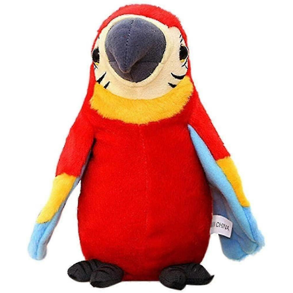 Kikidex (As Show, One Size) Talking Parrot Talking Plush Toy Repeat Function Cuddly Toys Blue