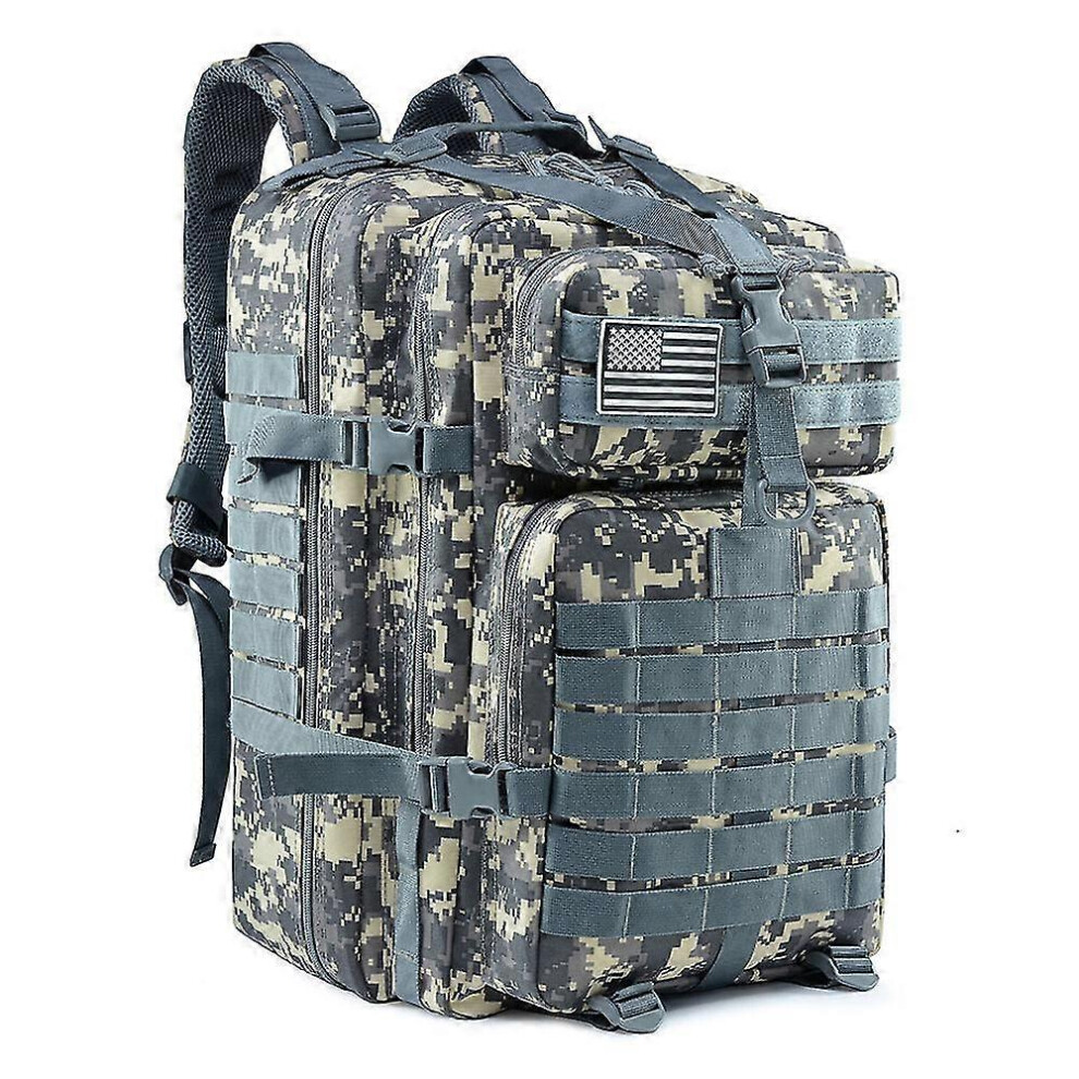 Kikidex (Cp Color, One Size) 50L Military Tactical Backpack Training Gym Fitness Bag Man Outdoor Hiking Camping Travel Rucksack Trekking Army Molle Backpack C Blue