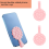 Suporte de telefone com ventosa para celular Love com capa dupla lateral de silicone e alça C 6