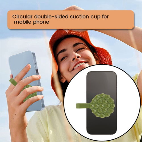 Suporte de telefone com ventosa para celular Love com capa dupla lateral de silicone e alça C 2