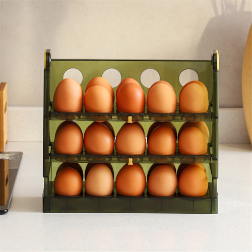 30 Grids Egg Storage Box Case Holder Large Capacity Tray Organizer with Handle Container for Refrigerator 2