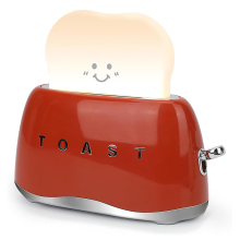 Toasterlampe im Retro-Stil, Schreibtischdekoration in Retro-Form, Geschenke für Teenager, Teenager, Tweens, Frauen, Rot