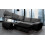 ENZO SOFA BED WITH STORAGE LEFT BLACK AND GREY FABRIX FAUX LEATHER 3