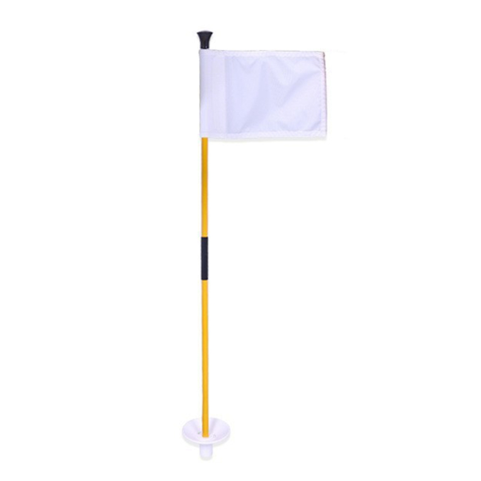 Photos - Golf White  Green Flag, Two-Section Detachable Flagpole, Easy to Carry Target Flag Hole Cup