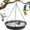 Hanging Bird Bath Feeder Round Tray Thickened Resin Deep Water 4