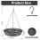 Hanging Bird Bath Feeder Round Tray Thickened Resin Deep Water 3