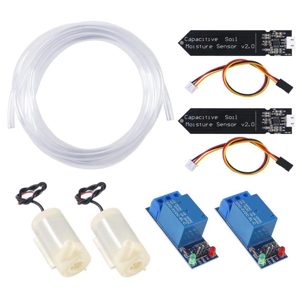 1Set Automatic Irrigation Diy Kit Watering System Capacitive Soil Moisture Sensor And Water Pump For Garden 4853024051574