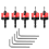 5pcs 8mm Shank Countersunk Drill Bit Woodworking Router Core Limiter Bits Hole Opener 1