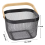 Metal Mesh Basket, Multi-Functional Hanging Kitchen Baskets Fruit Basket with Handle for Bathroom Picnic Black 5