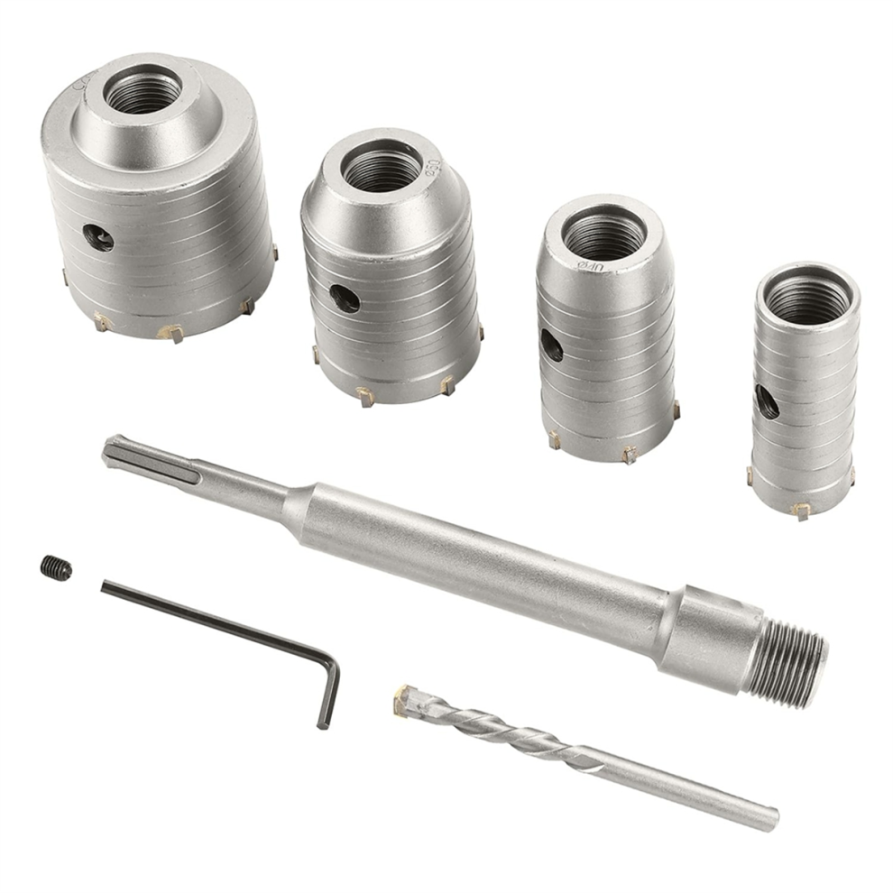 Concrete Hole Saw Kit,30 40 50 65mm Drill Bits for SDS Plus Hammer Drills,Circle Set Brick-image-OPC-PH59XQ9-NEW