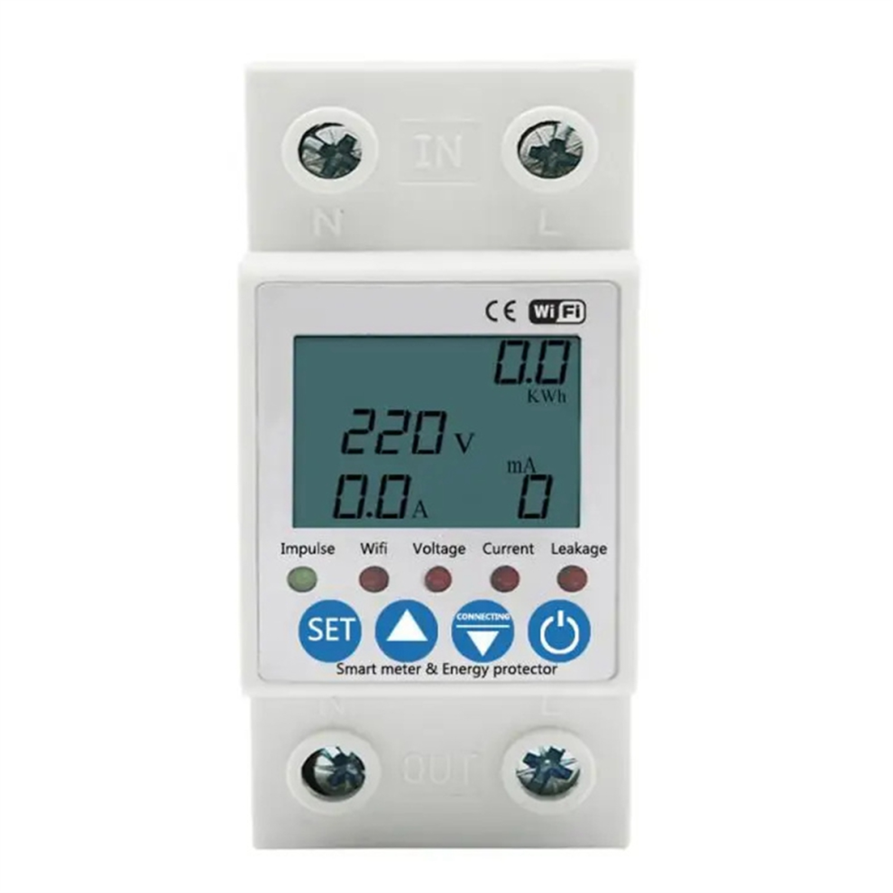 Graffiti Metering Circuit Breaker 63A Wifi Smartphone Control Switch Leakage Wireless Remote Meter 4853024057385